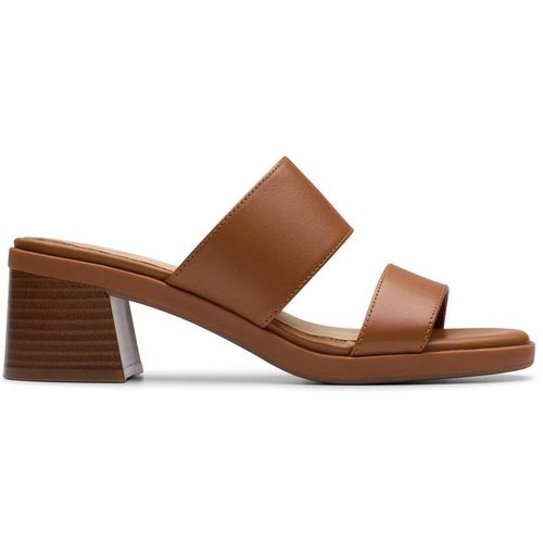 Clarks Jaylan Dusk Tan Leather Heeled Sandals In Brown