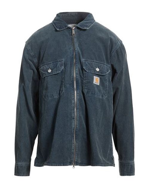 Man Jacket Slate blue Size L Cotton