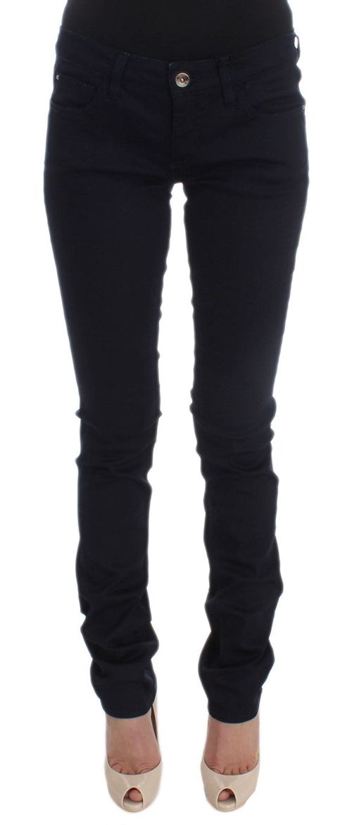 Slim Fit Cotton Blend Jeans — Navy