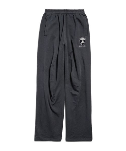 Men's I Automobili Lamborghini Oversized Sweatpants in Black Faded