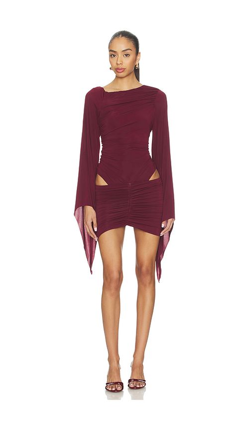 Palmatic Studio Harina Mini Dress in Burgundy. - M also in