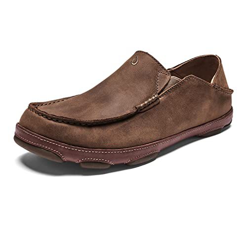 OLUKAI Moloa Men's Leather Slip On Shoes
