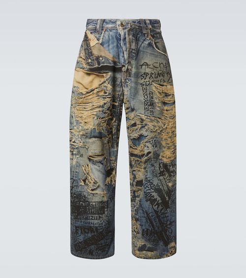 Acne Studios 2023 trompe l'ail wide-leg jeans
