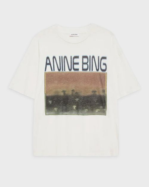 Anine Bing Cade Tee Mushrooms Offwhite