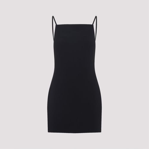 Sliced Mini Dress in Crepe Cady