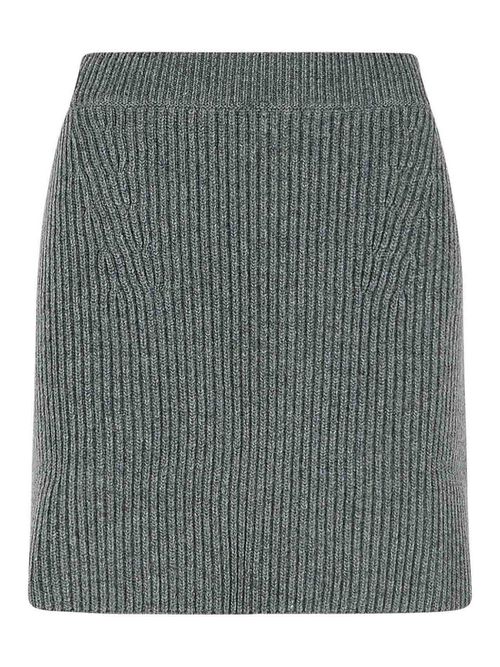 Grey Wool Miniskirt