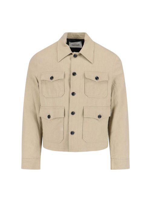 Lightweight Linen-Cotton Blend Men's Jacket with Cotton Lining