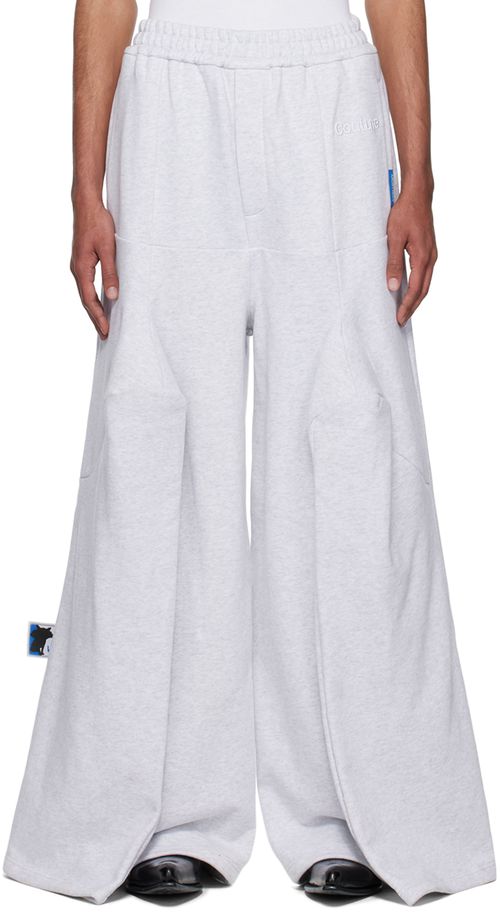 Gray panel sweatpants