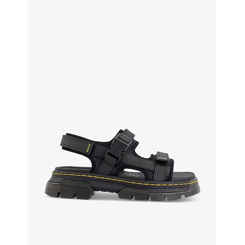Womens Black Forster Contrast-stitch Woven Sandals