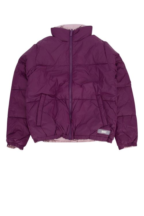 Quilted Down Jacket — Purple