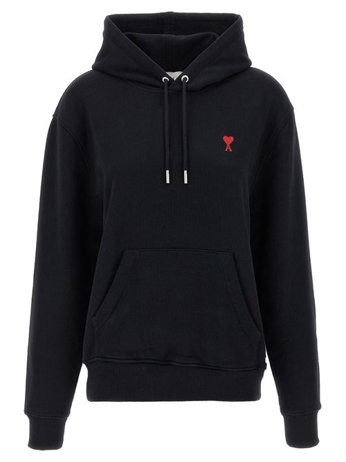 Embroidered Logo Hoodie — Black