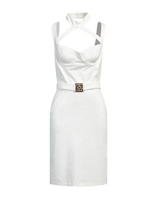 Woman Midi dress White Size 4 Viscose, Polyamide, Elastane