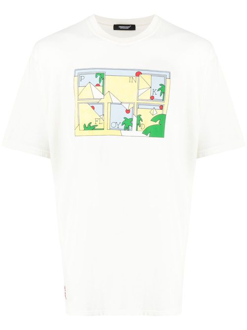 Slogan-print cotton T-shirt - White