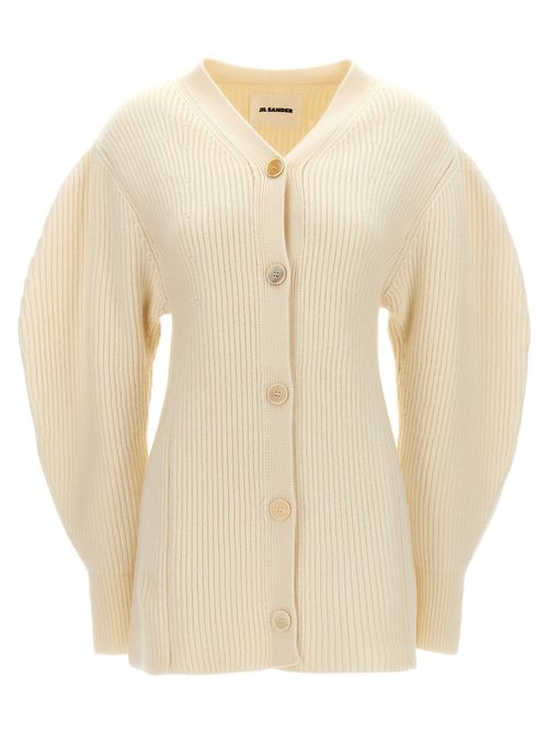 Ribbed Wool Cardigan — Cream