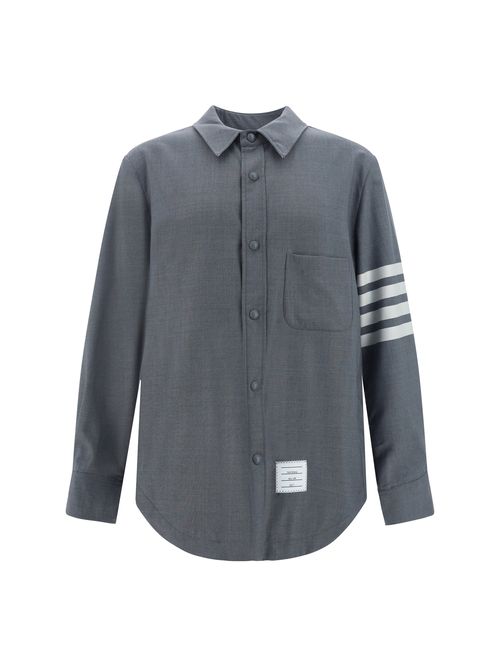 Wool and Cotton Blend Shirt — Gray