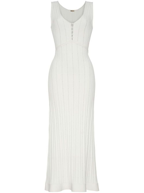 Mysa knitted maxi dress - White