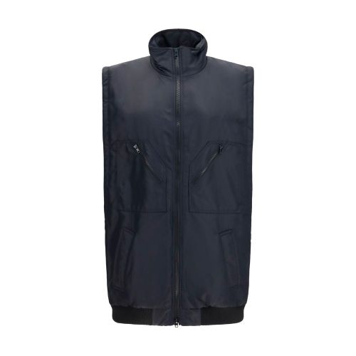 Quilted Nylon Vest — Black
