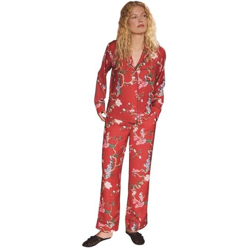 Cath Kidston Women's Bird Button Through Pyjama Set in Red