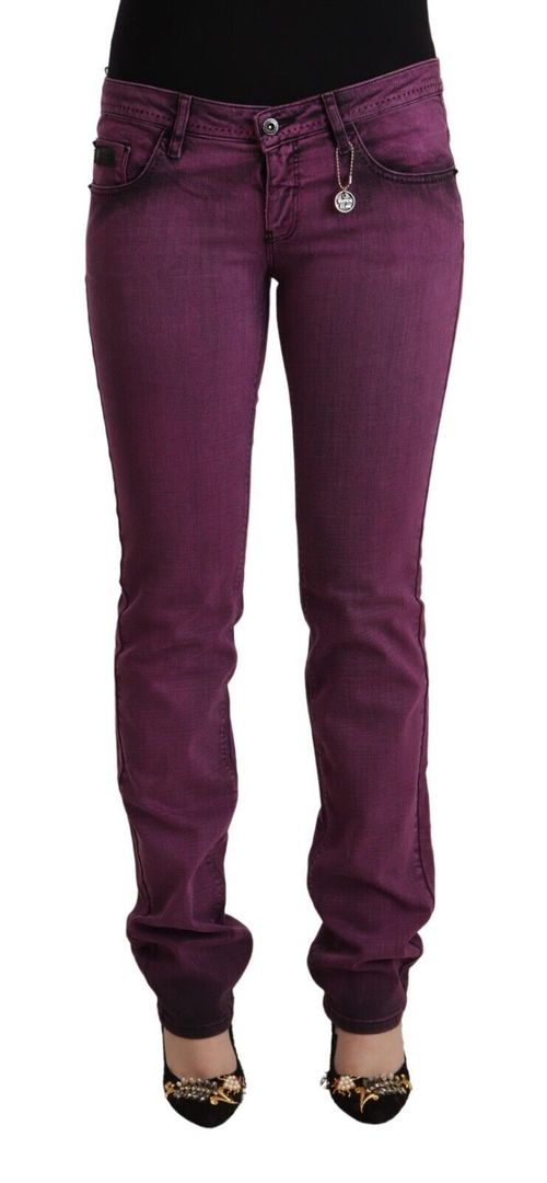 Cotton Stretch Slim Fit Denim Jeans — Purple