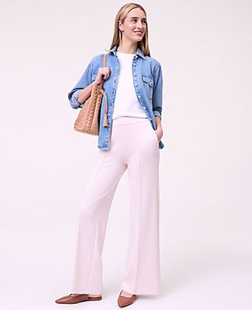 Ann Taylor Weekend Wide-Leg Pant in CloudPlush