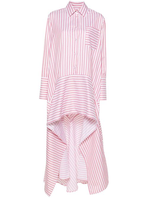 Violant asymmetric shirt maxi dress - Red