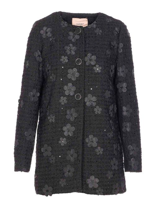 Black Jacket Frontal Buttons Closure