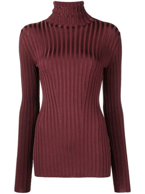 Rhea roll-neck jumper - Purple