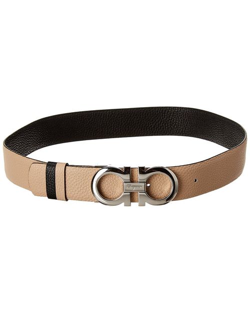 Ferragamo Gancini Reversible & Adjustable Leather Belt