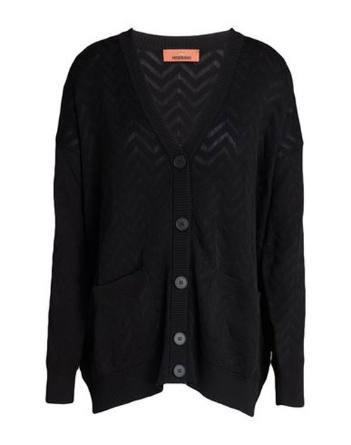Woman Cardigan Black Size 0 Cotton, Viscose, Elastane, Polyamide