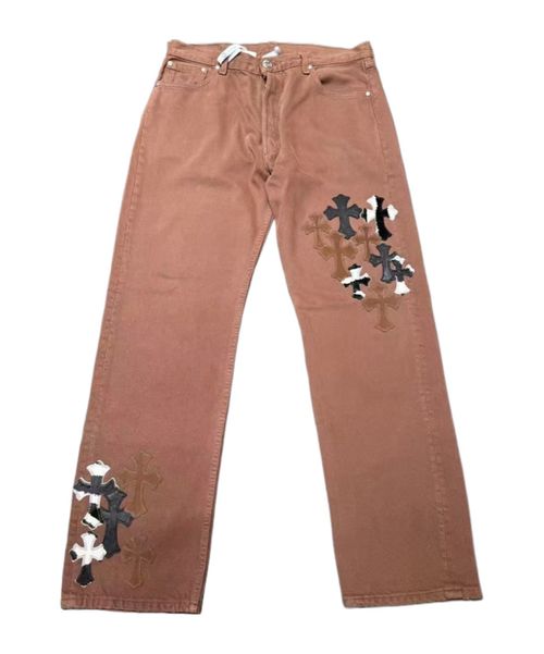 Cross-patch jeans