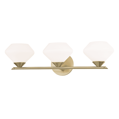 Mitzi Valerie 3-Light 22" Bathroom Vanity Light in Aged Bra