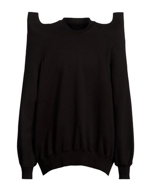 Man Sweatshirt Black Size M Cotton