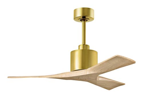 Nan 6-Speed Ceiling Fan in Brushed Brass with Light Maple Tone blade