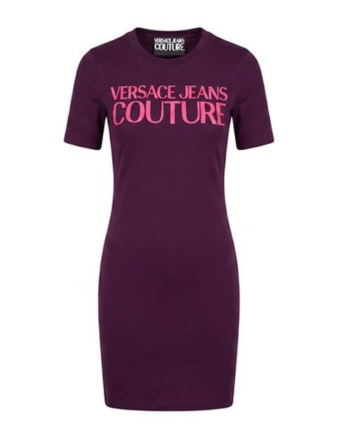 Woman Mini dress Plum Size M Cotton, Elastane