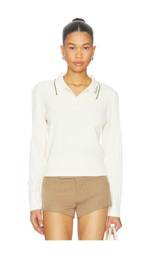 Malbon Selma Polo Top in Cream. XS. Also in S, M