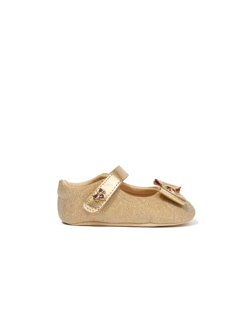 Bow-detailing ballerina shoes - Gold