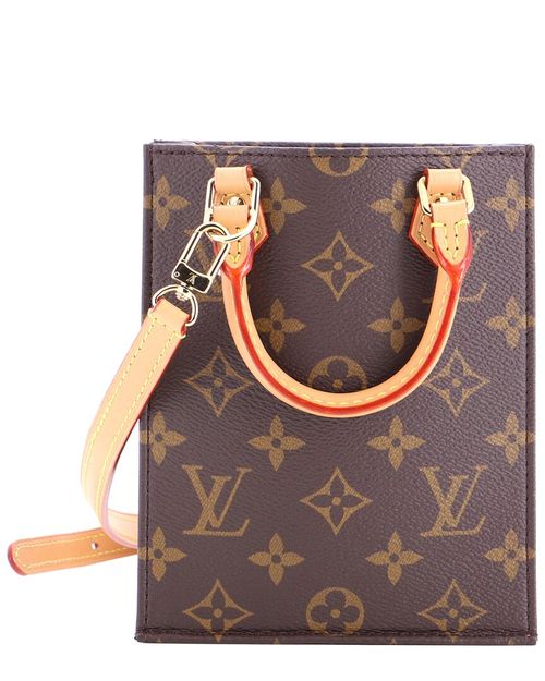 Brown Monogram Canvas Petit Sac Plat (Authentic Pre-Loved)