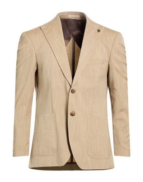Man Blazer Camel Size 36 Linen, PES, Viscose, Elastane