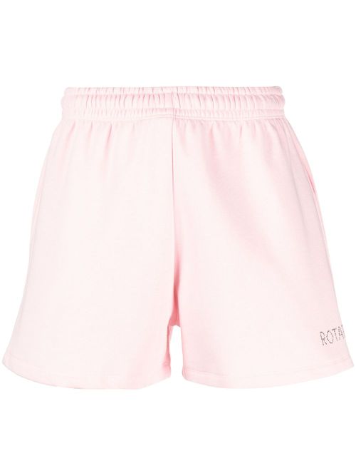 Crytal-logo track shorts - Pink