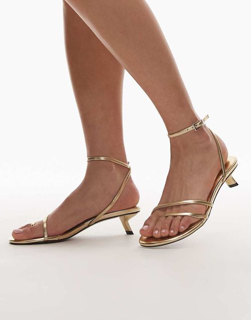 Isme strappy kitten heel in gold