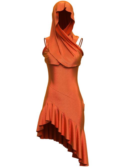 The Hood draped minidress - Orange