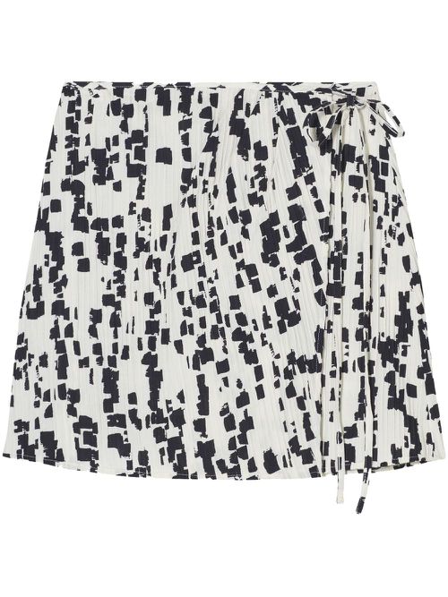Closed wrap midi skirt - White