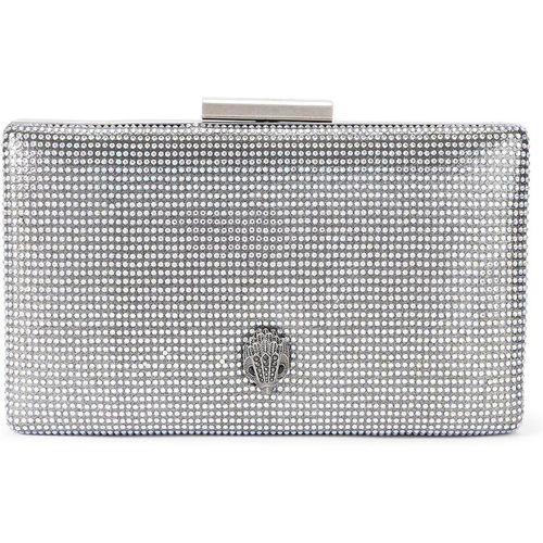 Kurt Geiger London Womens Kensington Box Clutch Bag - Dark Grey Fabric - One