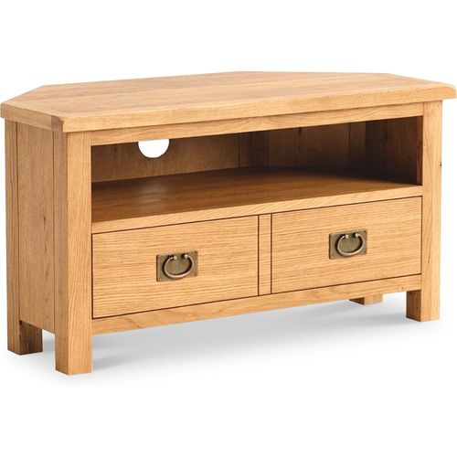 Surrey Oak Corner TV Stand | Rustic Waxed Oak | Roseland