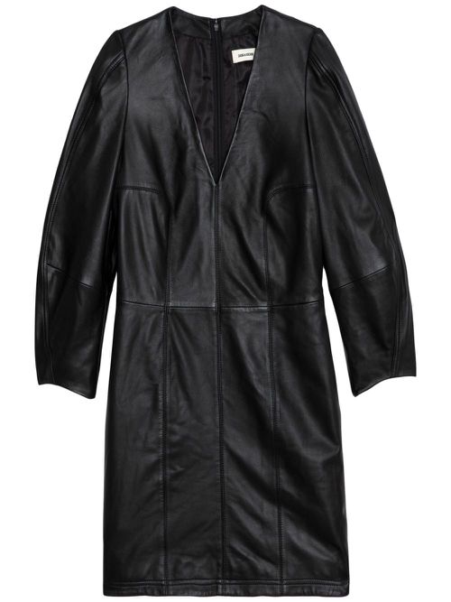 Leather minidress - Black