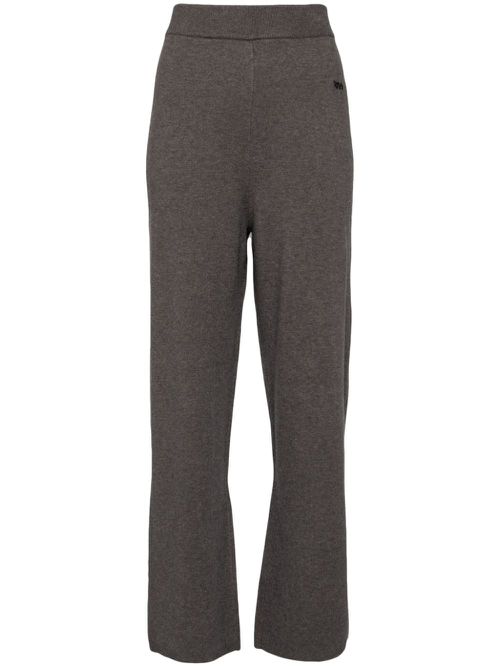 Knitted straight trousers - Grey