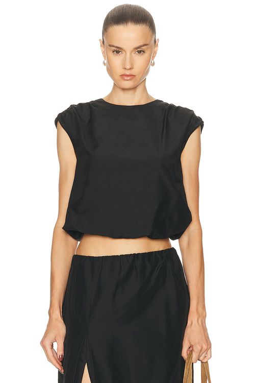 Loulou de Saison Cosma Top in Black - Black.  S also in