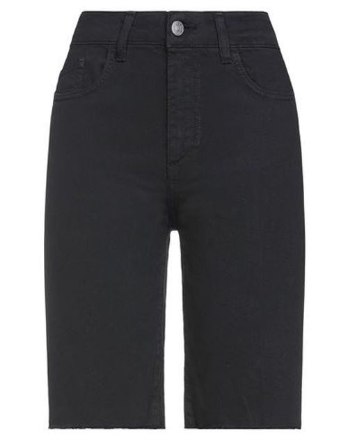 Jucca Woman Denim shorts Black Size 27 Cotton, Elastane