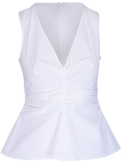 Peplum-hem tank top - White