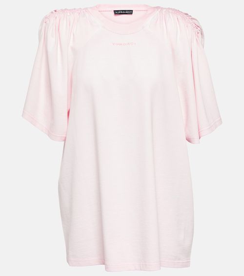 Embroidered cotton top